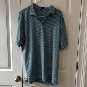 Peter Millar Blue Striped Polo Shirt